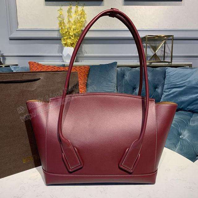 Bottega Veneta女包 純銅五金 寶緹嘉單肩女包 BV大號手提包 平紋小牛皮手拎包  gxz1076